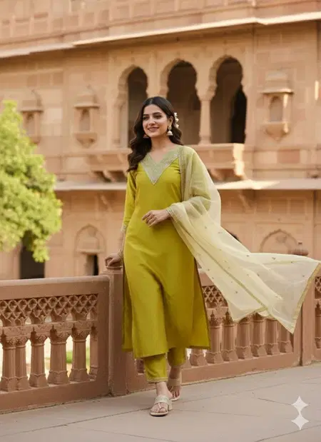 BS 140 Pure Tapeta With Embroidery Work Top With Bottom Dupatta Wholesale Online